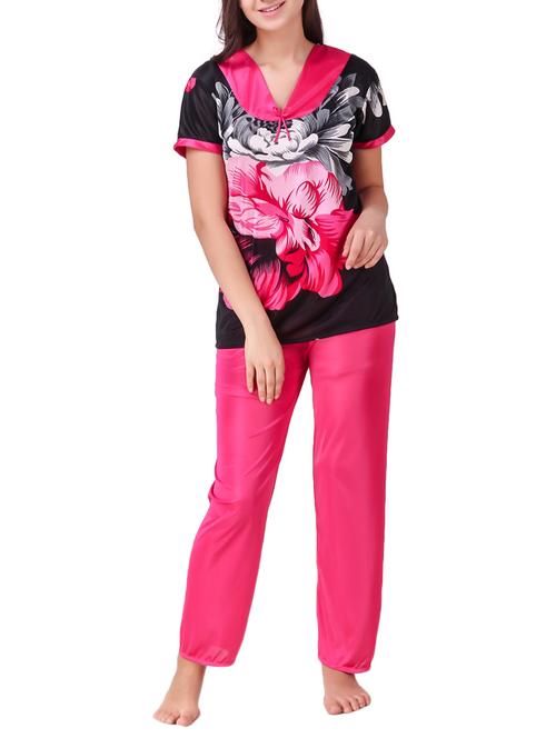 floral nightwear pajama set - 15416601 - Standard Image - 1