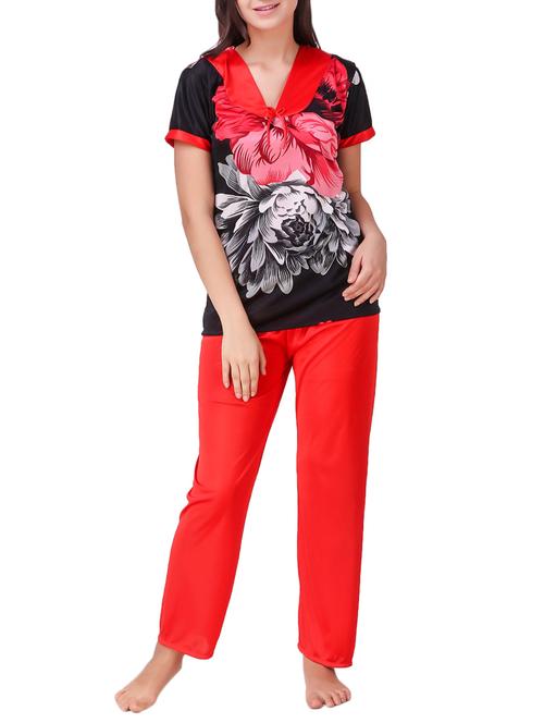 floral nightwear pajama set - 15416603 - Standard Image - 1