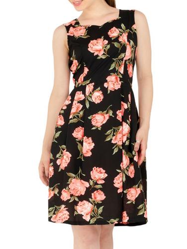 Floral fit and flare dress - 15416621 - Very Small Image - 1