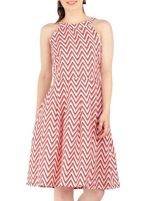 chevron a-line dress - 15416625 - Standard Image - 1