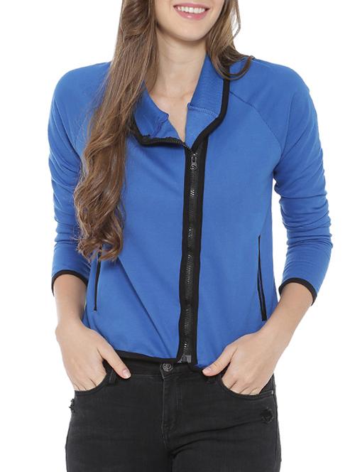 stylised neck zip up sweatshirt - 15416656 - Standard Image - 1