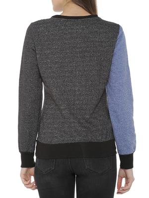 color block round neck sweatshirt - 15416670 - Standard Image - 3