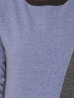 color block round neck sweatshirt - 15416670 - Standard Image - 4