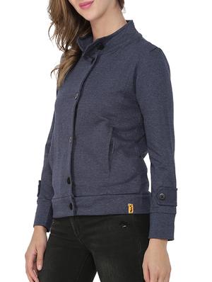 stylized neck button down jacket - 15416673 - Standard Image - 2