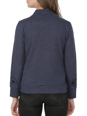 stylized neck button down jacket - 15416673 - Standard Image - 3