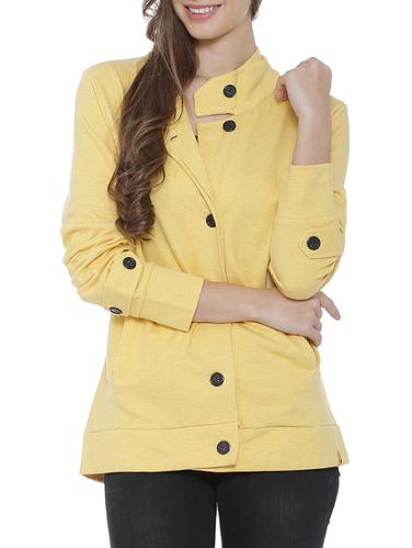 stylized neck button down jacket - 15416675 - Very Small Image - 1