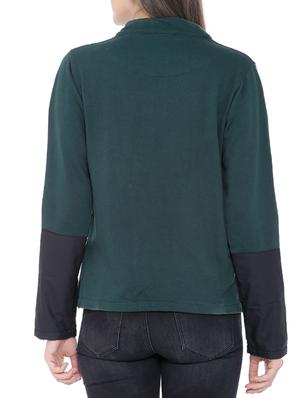 stylized neck zip up jacket - 15416677 - Standard Image - 3