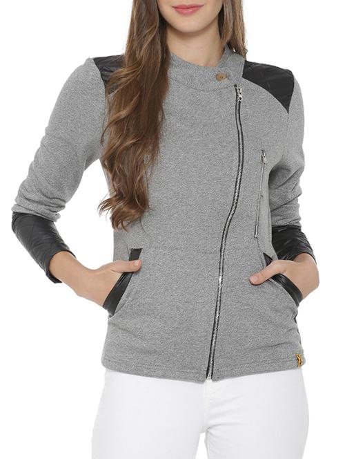 stylized neck quilted detailing jacket - 15416680 - Standard Image - 1