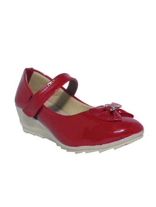 red leatherette heel wedges - 15416697 - Standard Image - 1