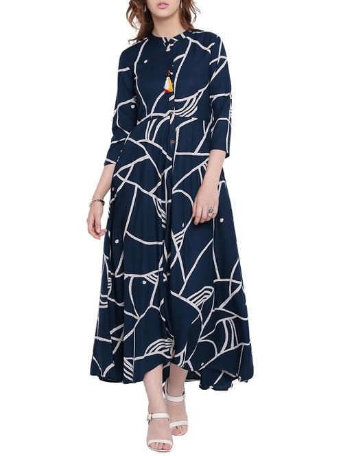 flared printed kurta - 15416712 - Standard Image - 1