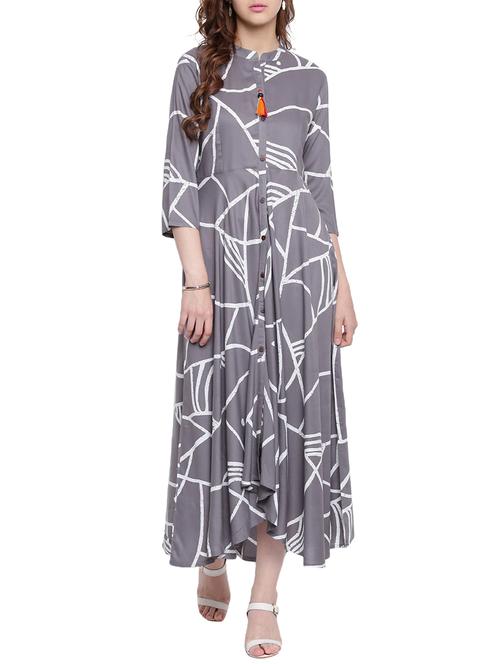 flared printed kurta - 15416713 - Standard Image - 1