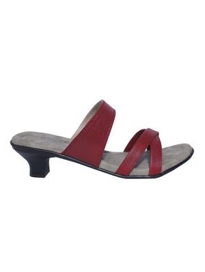 maroon slip on sandals - 15416720 - Standard Image - 2