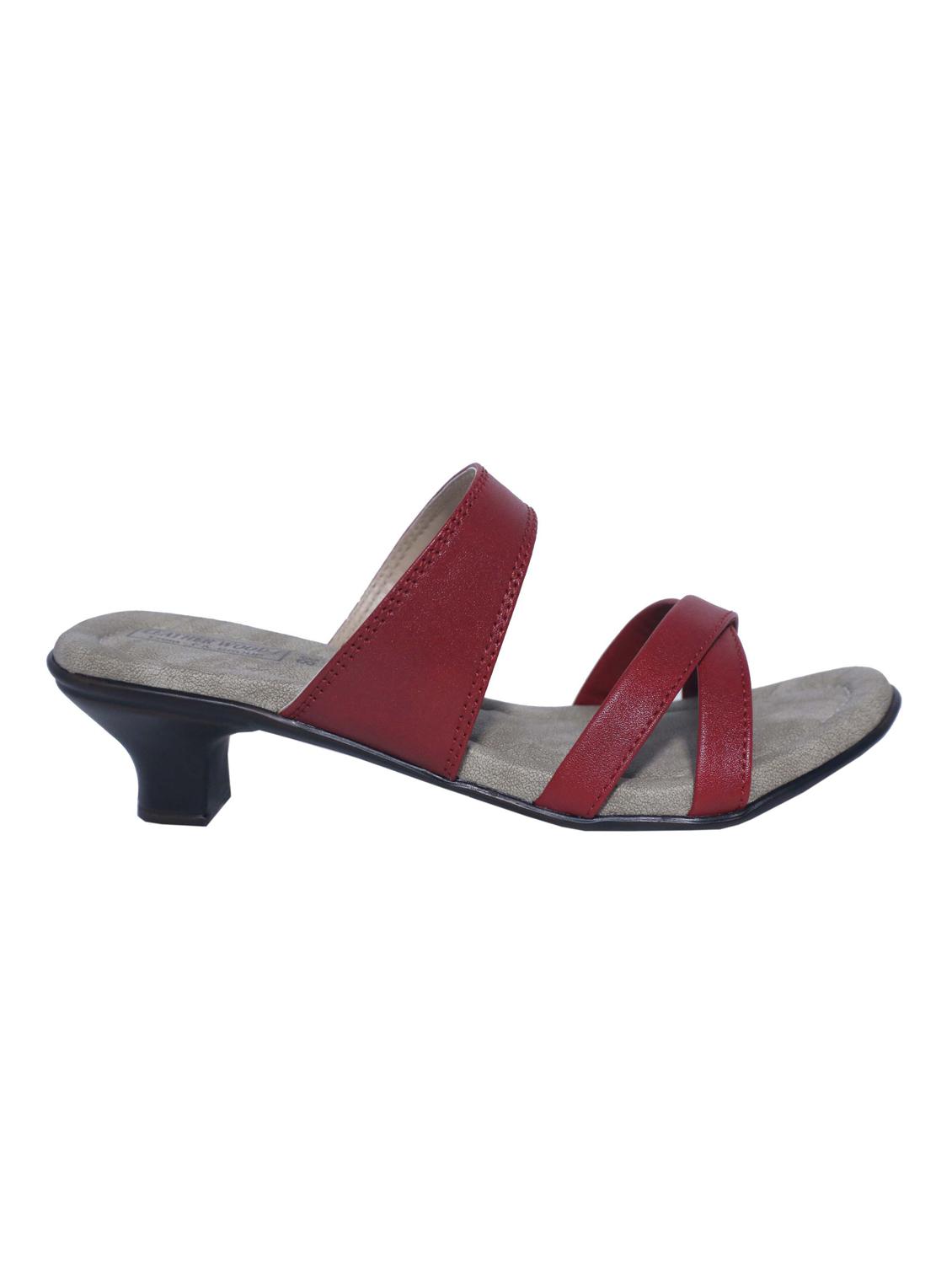 maroon slip on sandals - 15416720 - Zoom Image - 2