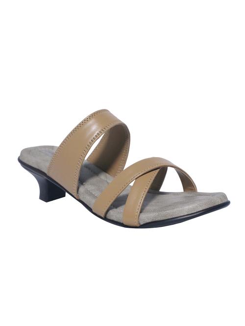 tan slip on sandals - 15416721 - Standard Image - 1