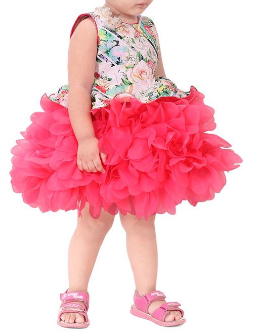 multi colored net frock - 15416804 - Very Small Image - 1