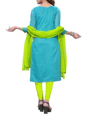 embroidered unstitched churidaar suit - 15416897 - Standard Image - 3