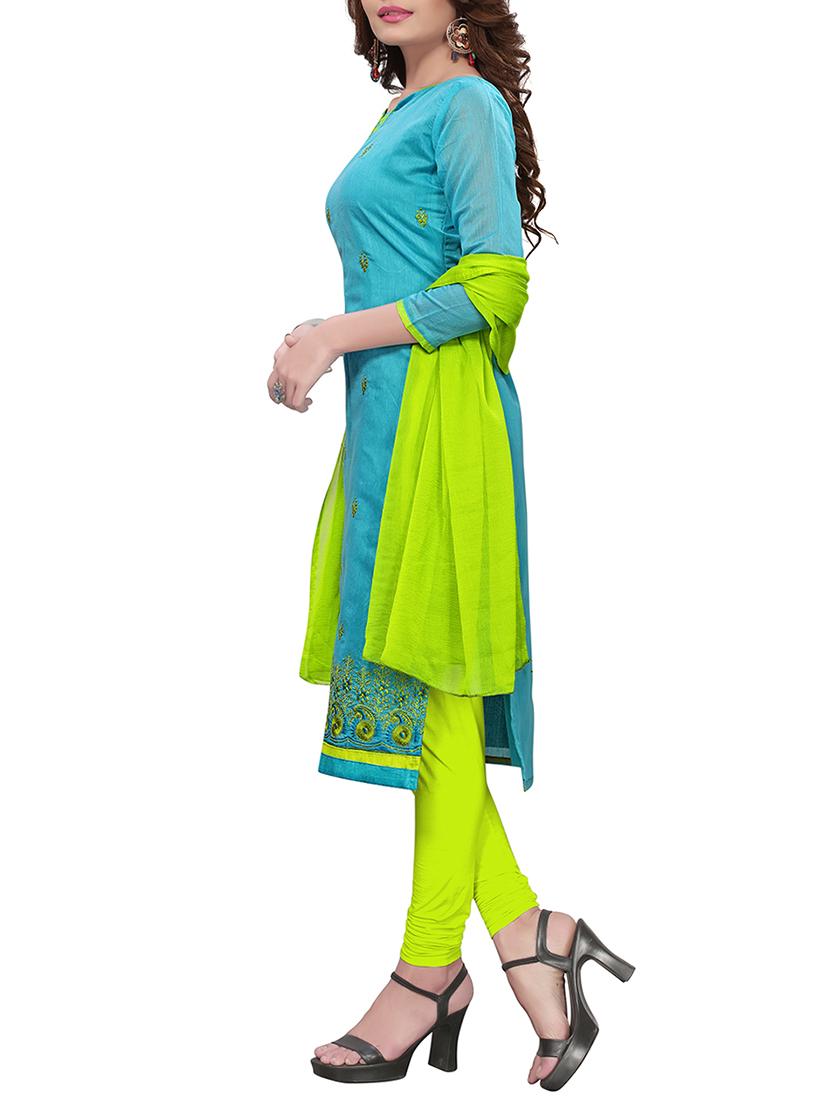embroidered unstitched churidaar suit - 15416897 - Zoom Image - 2