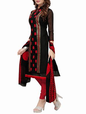 embroidered unstitched churidaar suit - 15416908 - Standard Image - 2