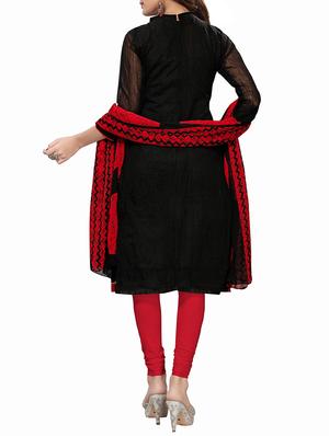 embroidered unstitched churidaar suit - 15416908 - Standard Image - 3
