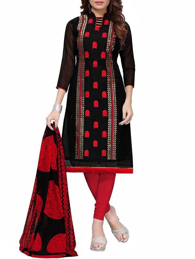 embroidered unstitched churidaar suit - 15416908 - Zoom Image - 1