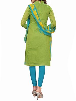 embroidered unstitched churidaar suit - 15416909 - Standard Image - 3