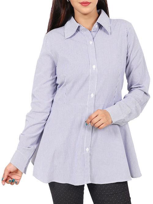 flared shirt tunic - 15417059 - Standard Image - 1