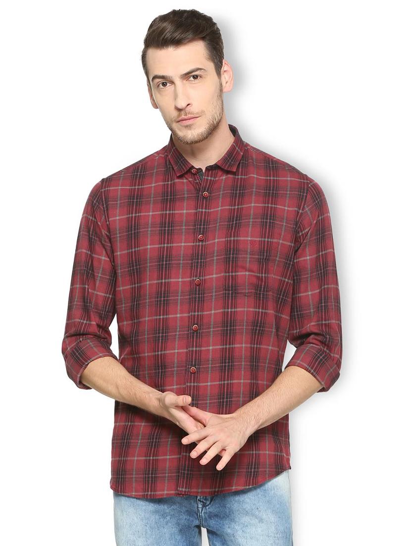 red cotton casual shirt - 15417100 - Zoom Image - 1