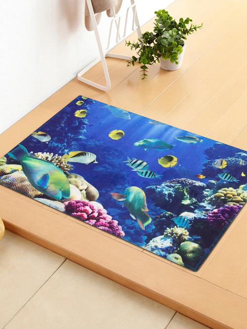 1 Pc Velvet finish Anti skid Doormat - 15417171 - Standard Image - 1