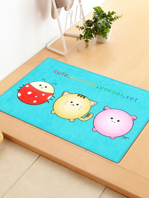 1 Pc Velvet finish Anti skid Doormat - 15417177 - Standard Image - 1