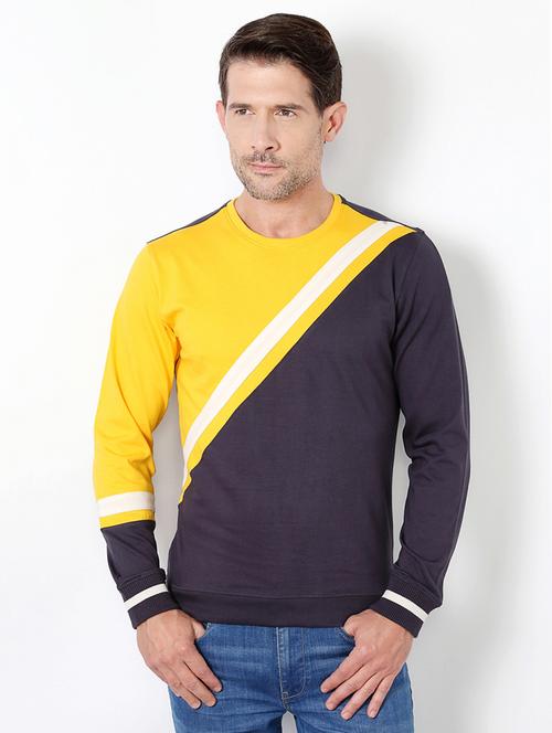 navy blue cotton cut & sew tshirt - 15417190 - Standard Image - 1