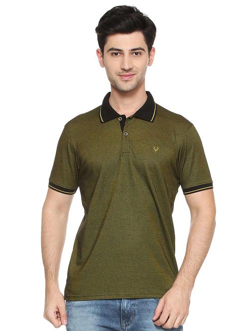 green cotton blend polo t-shirt - 15417197 - Standard Image - 1