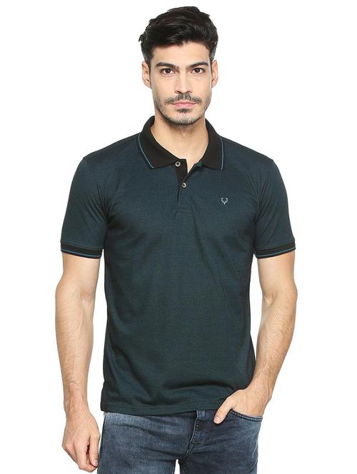 blue cotton blend polo t-shirt - 15417198 - Standard Image - 1