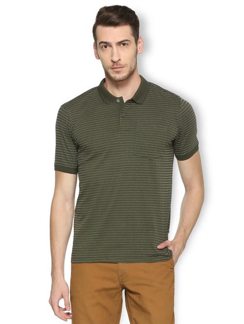 green cotton blend pocket t-shirt - 15417226 - Standard Image - 1