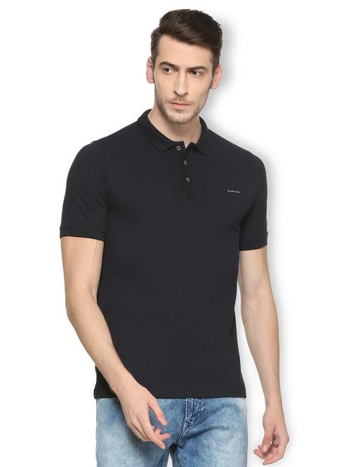 black cotton blend polo t-shirt - 15417232 - Very Small Image - 1