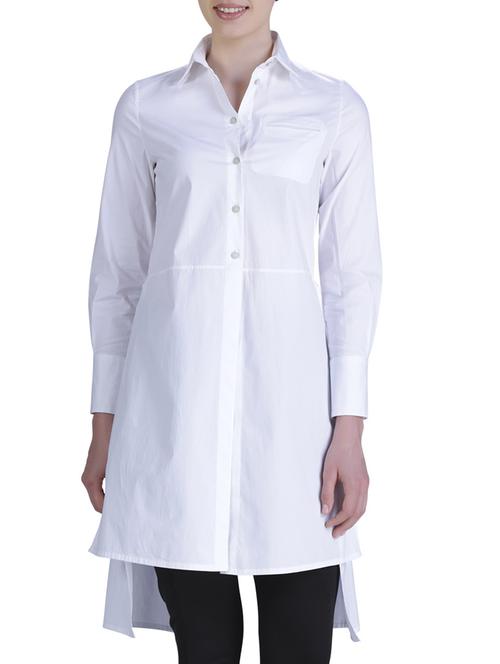 high low shirt tunic - 15417271 - Standard Image - 1