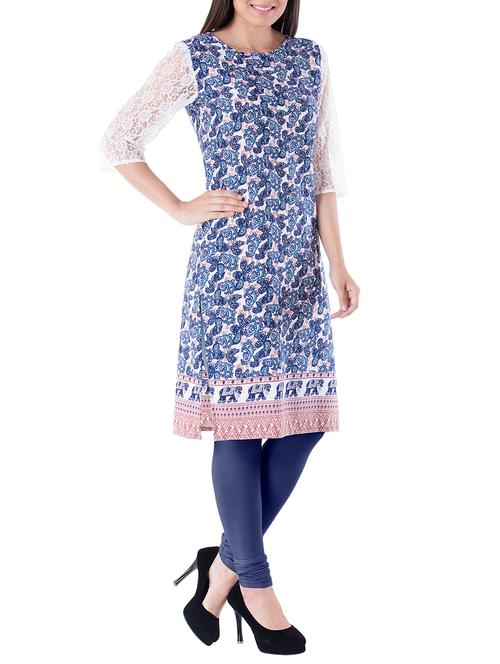straight printed kurta - 15417430 - Very Small Image - 1