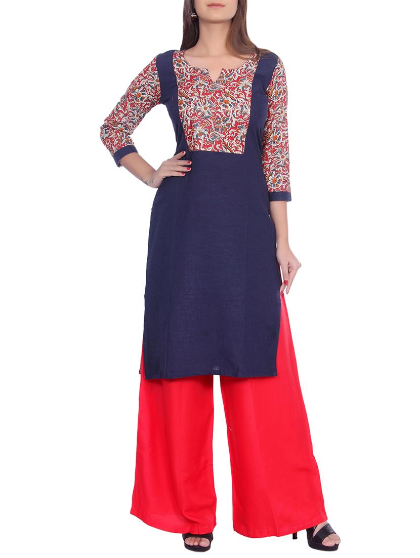 straight printed kurta - 15417433 - Zoom Image - 1