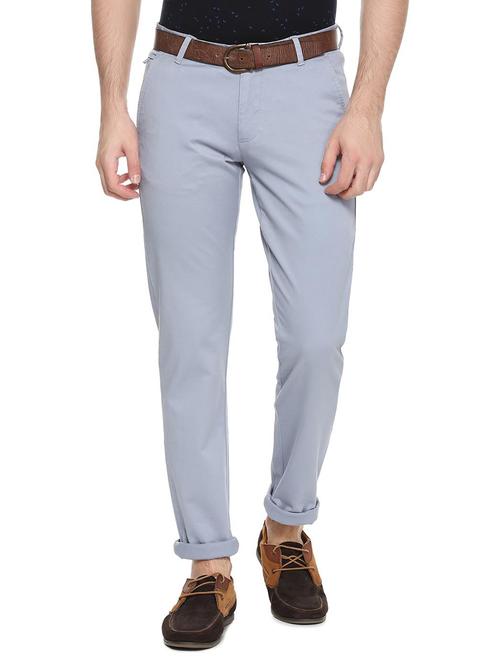 grey cotton blend chinos casual trouser - 15417466 - Standard Image - 1