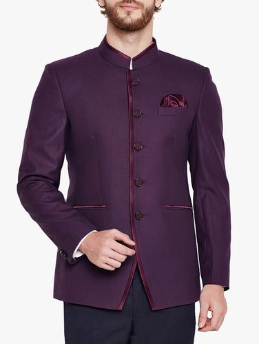 purple cotton blend casual blazer - 15417707 - Very Small Image - 1