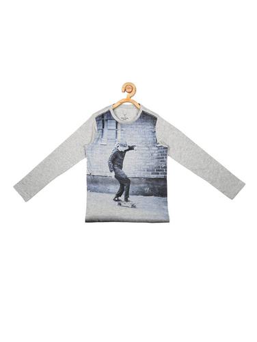 grey cotton tshirt - 15417734 - Very Small Image - 1