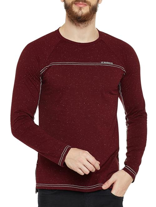 maroon cotton raglan t-shirt - 15417864 - Standard Image - 1