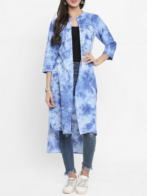 button down high-low shrug - 15417955 - Standard Image - 1