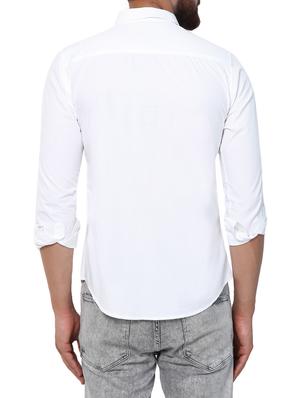 white cotton casual shirt - 15418118 - Standard Image - 3