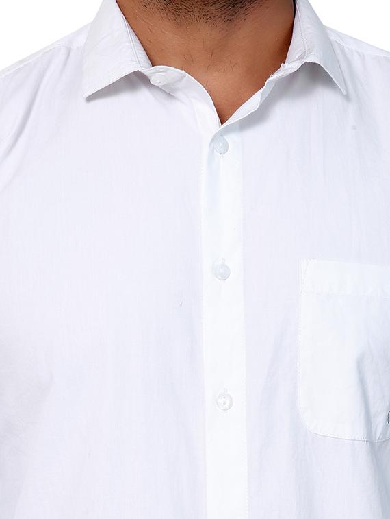 white cotton casual shirt - 15418118 - Zoom Image - 4