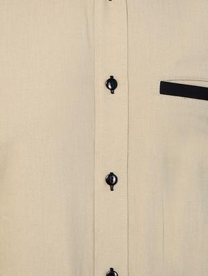 beige cotton casual shirt - 15418121 - Standard Image - 4