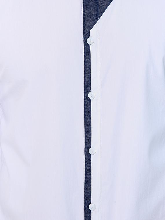 white cotton casual shirt - 15418122 - Zoom Image - 4