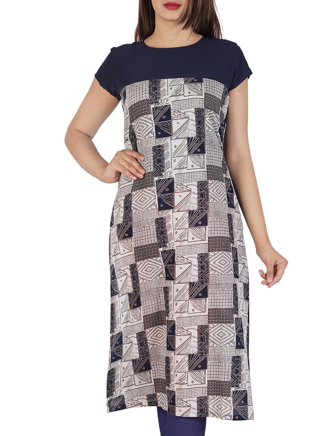 straight printed kurta - 15418139 - Zoom Image - 1