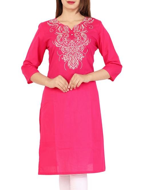 straight Embroidered kurta - 15418146 - Standard Image - 1