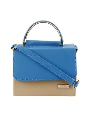 blue leatherette (pu) regular handbag - 15418159 - Very Small Image - 1