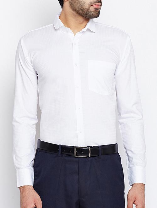 white cotton formal shirt - 15418213 - Standard Image - 1